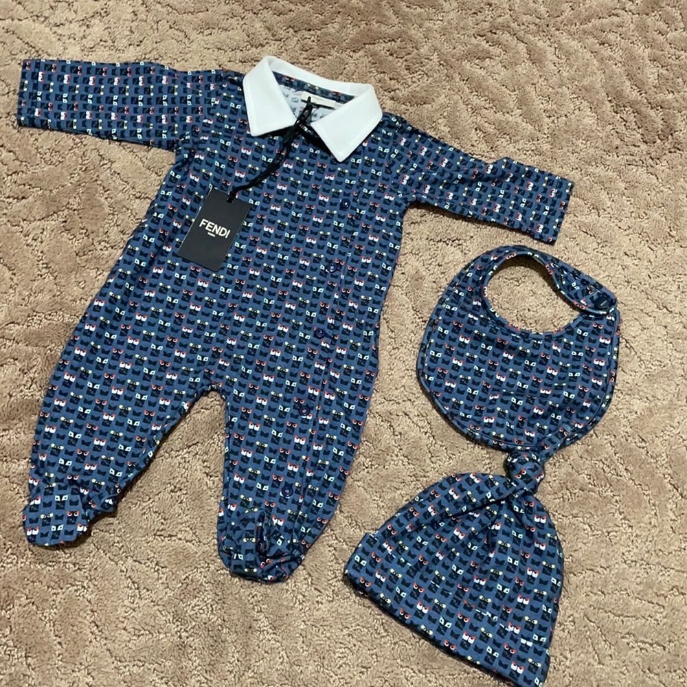Fendi Baby Boy Gift Set AUTHENTIC